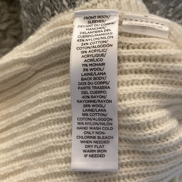 LOFT grey and white sweater XS NEW CONDITION - Picture 4 of 4